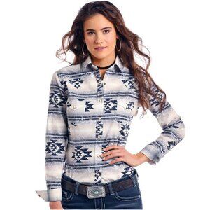 8 - Panhandle Aztec Southwestern Snap Button up